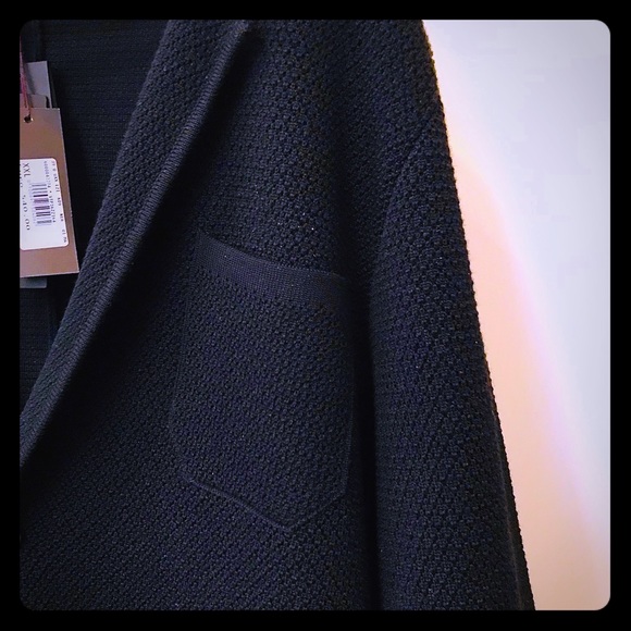 Z Zegna Knit Jacket Black. Size XXL or 42/44. New